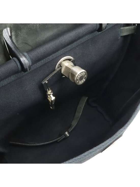 Hermes Herbag a Dos PM Backpack 2-Way Handbag Toile Officier  display picture 3